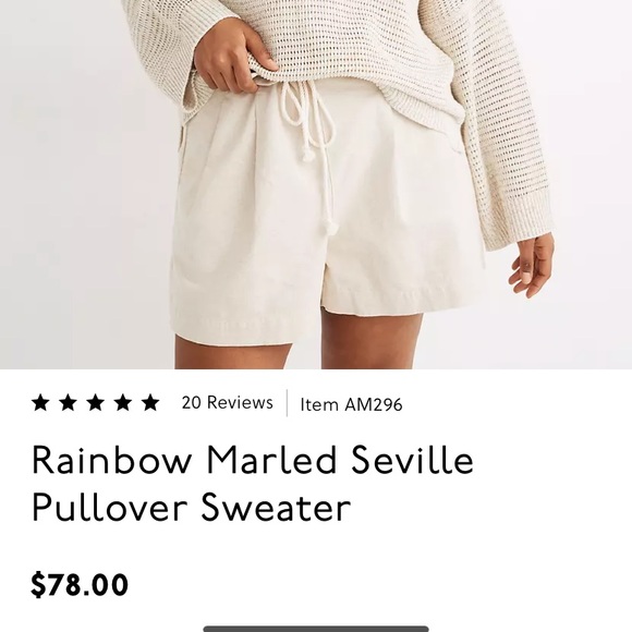 Nwot Madewell rainbow marked Seville pullover sweater - Picture 3 of 10